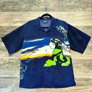 Vintage K.A.D button down shirt Asian Anime size Boys XL 18